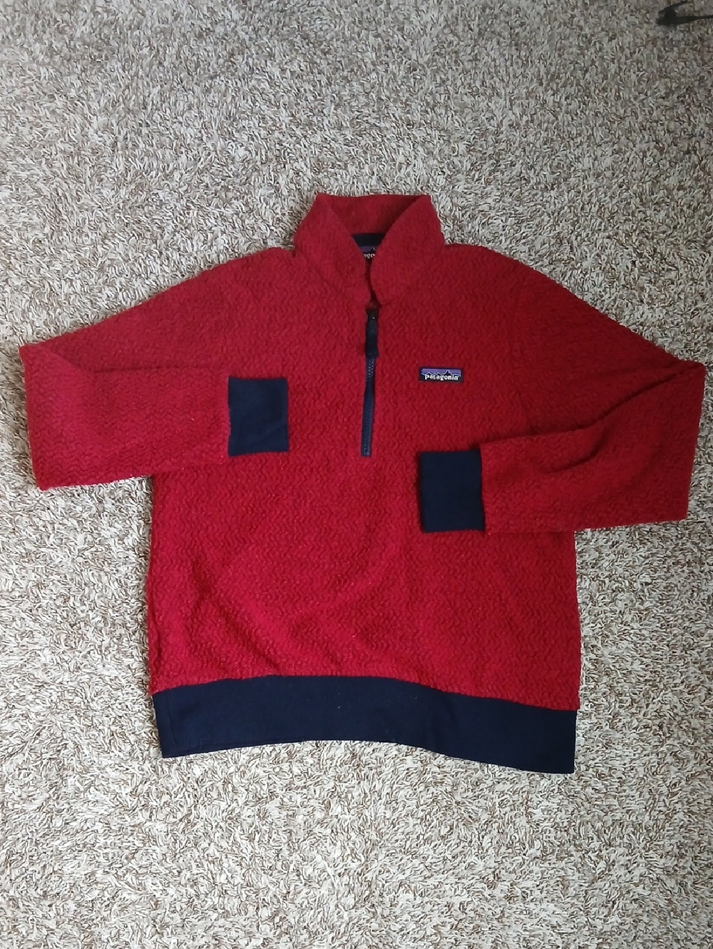 Patagonia Woolyester Fleece Pullover Womens Medium Red Sweater 26950 Size Small
